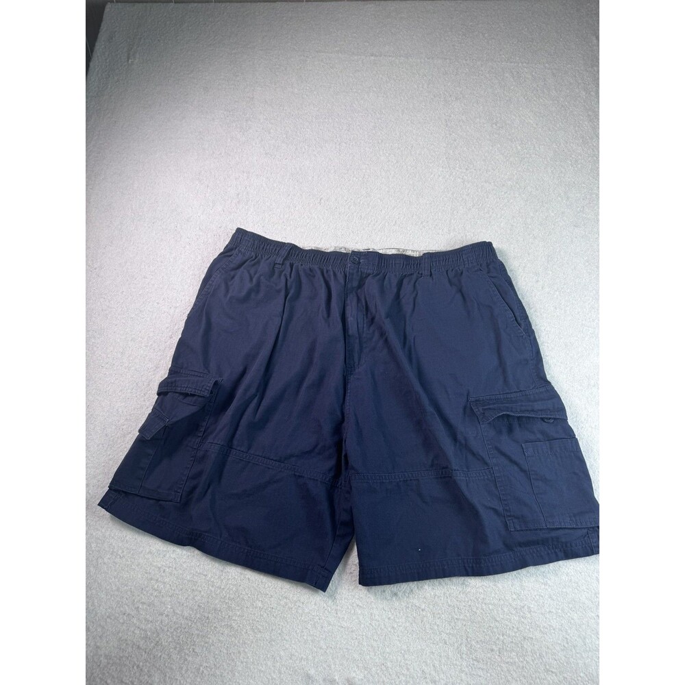 Big Dogs Men's 2X Navy Blue Cargo Shorts Elastic Waist Drawstring Pockets